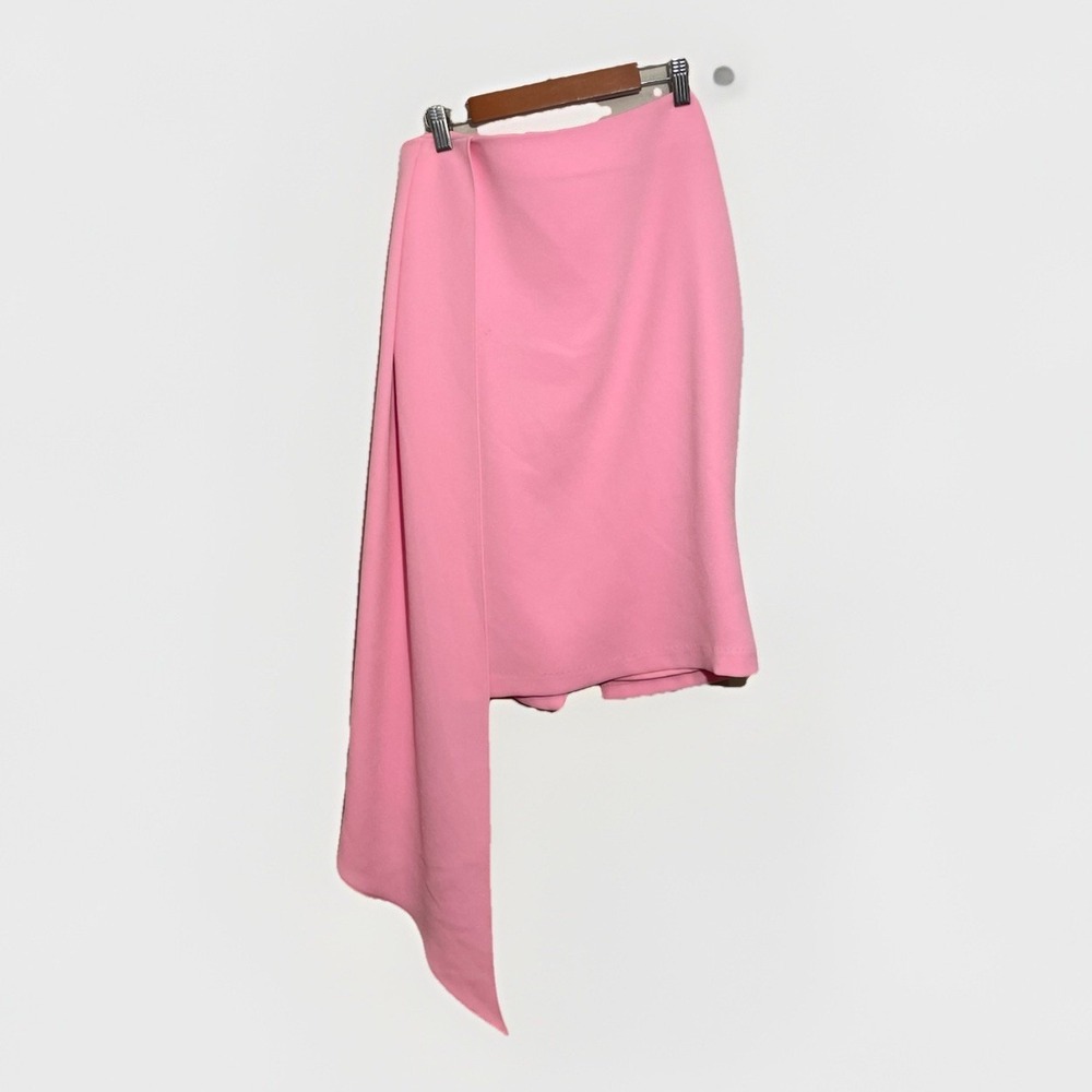 Alex Perry Draped Pencil Skirt UK 10 US 6 Straight Lined Pink